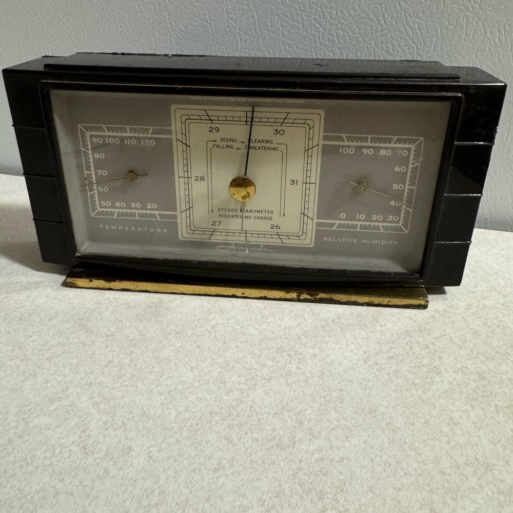 Vintage Air Guide Weather Station Black 1940s-60s